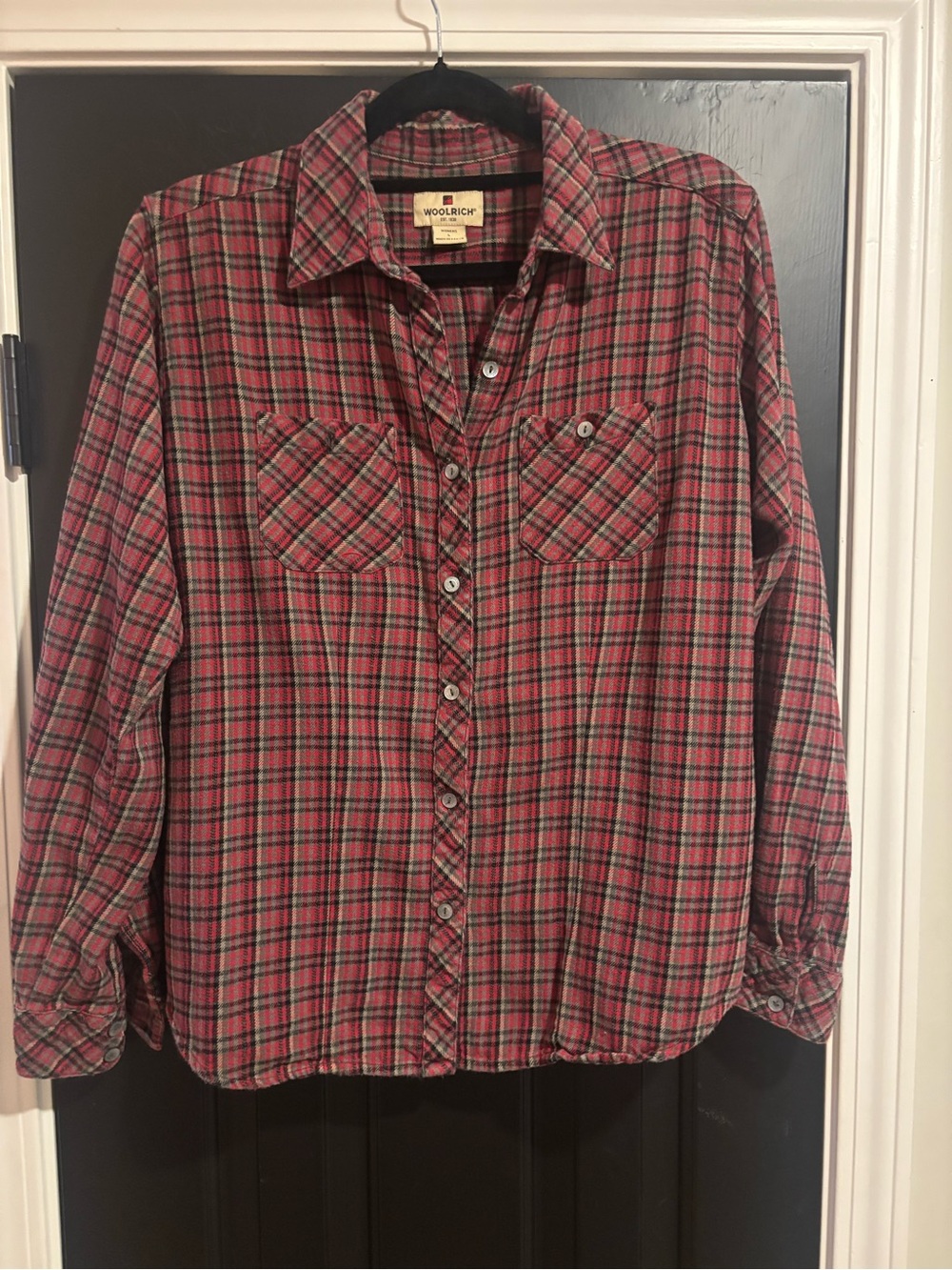 Woolrich Kids Red and Green Plaid Button-Down Shirt